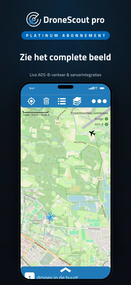 ADS-B voor bemande luchtvaart en serverkoppelingen