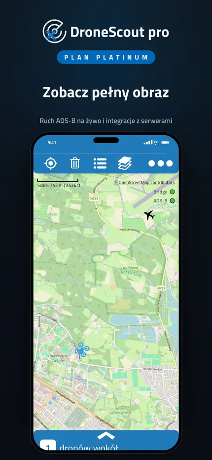 Załogowe statki powietrzne z ADS-B i integracje z serwerami